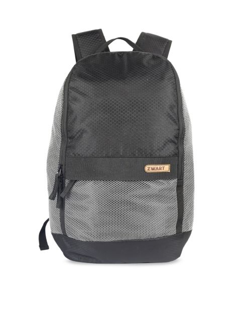 

Zwart Unisex Black & Grey Colourblocked Backpack