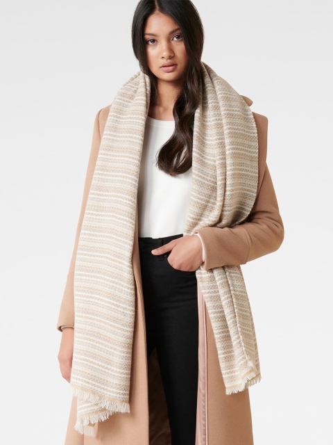 

Forever New Women Brown & Beige Self Design Scarf