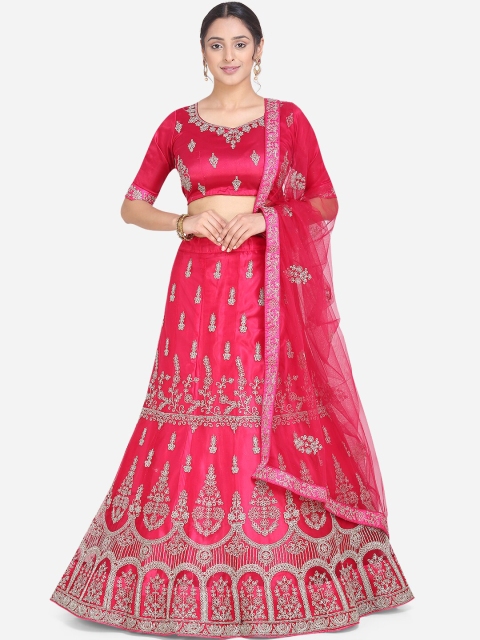 

Mitera Pink & Gold-Coloured Ready to Wear Lehenga & Blouse with Dupatta