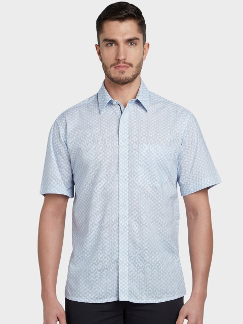 

ColorPlus Men Blue Regular Fit Printed Casual Shirt