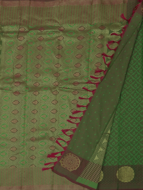 

Pothys Olive Green Woven Design Art Silk Saree