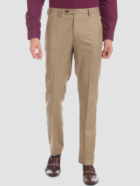 

Arrow Men Brown Regular Fit Solid Formal Trousers
