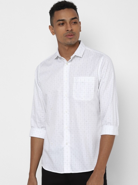 

Allen Solly Men White Slim Fit Checked Casual Shirt