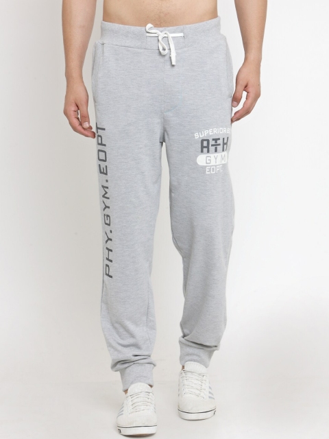 

JAINISH Men Grey Printed Slim Fit Joggers