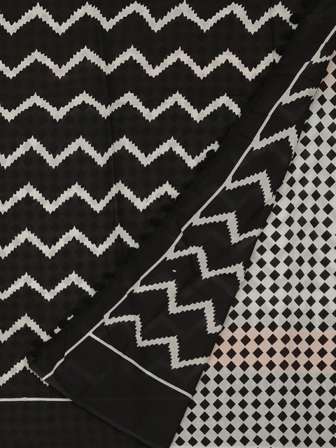 

Pothys White & Black Pure Cotton Printed Saree