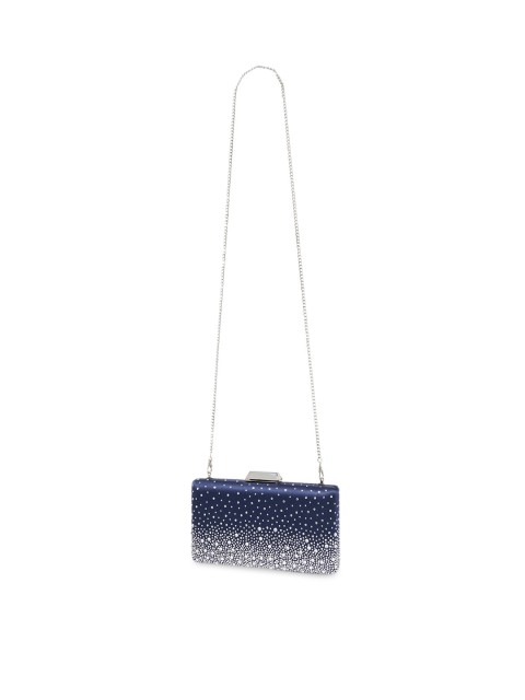 

Forever New Blue Embellished Box Clutch