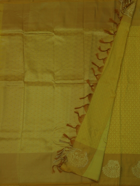 

Pothys Lime Green & Gold-Coloured Art Silk Woven Design Saree