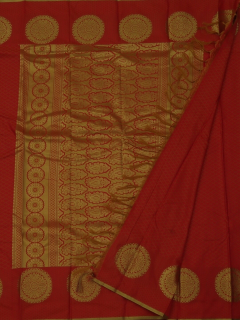 

Pothys Red & Gold-Toned Art Silk Woven Design Saree