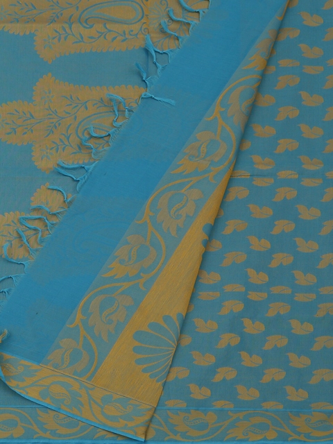 

Pothys Blue Woven Design Pure Cotton Saree