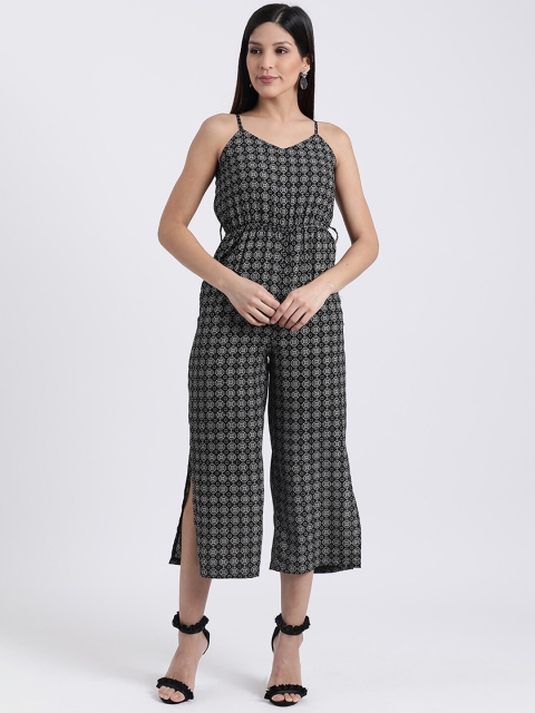 

Zink London Women Black & Grey Printed Culotte Jumpsuit