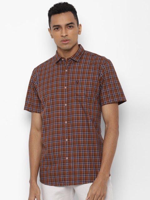

Solly Jeans Co. Men Brown & White Regular Fit Checked Casual Shirt