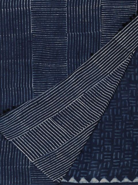 

Pothys Blue Printed Pure Cotton Saree