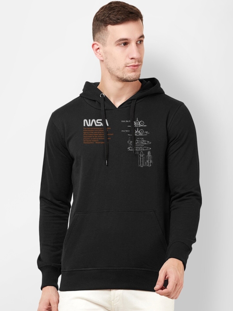 

Free Authority Men Black Printed Hooded Sweatshirt