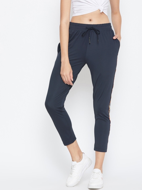 

PERFKT-U Women Navy Blue Solid Slim-Fit Track Pants