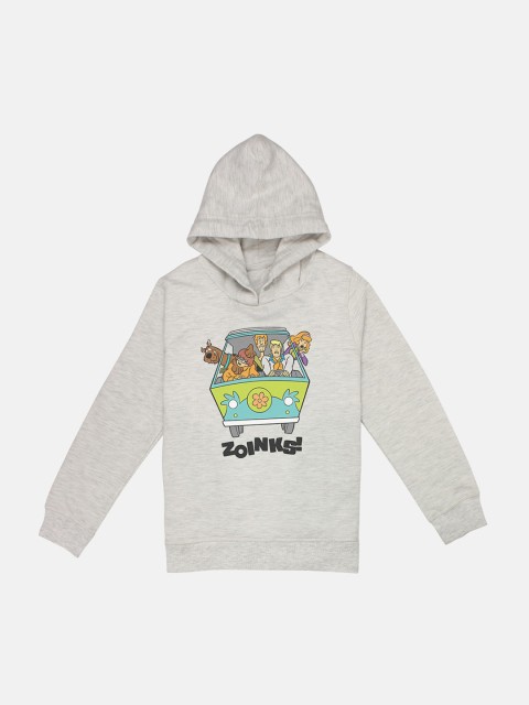 

Kids Ville Boys Grey & Green Scooby Doo Printed Hooded Sweatshirt