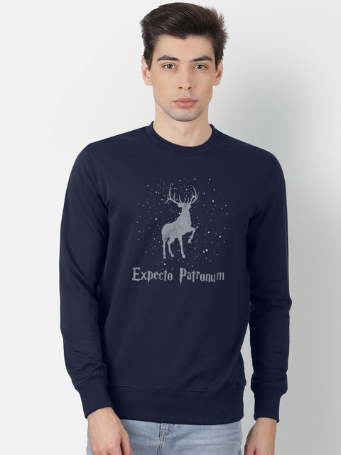 

Free Authority Men Navy Blue Harry Potter Print Sweatshirt