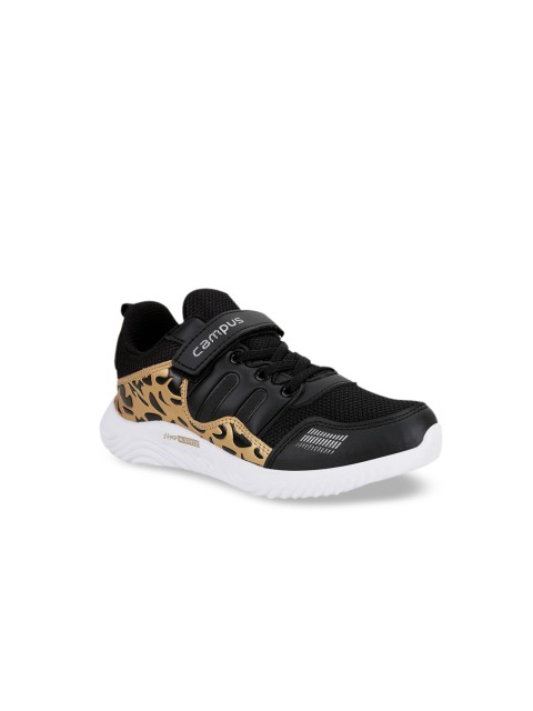 

Campus Unisex Kids Black Mesh Running Shoes