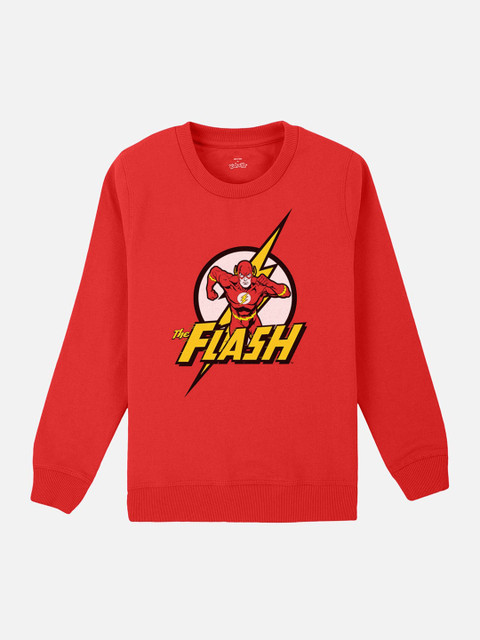 

Kids Ville Boys Red & Yellow Flash Printed Sweatshirt