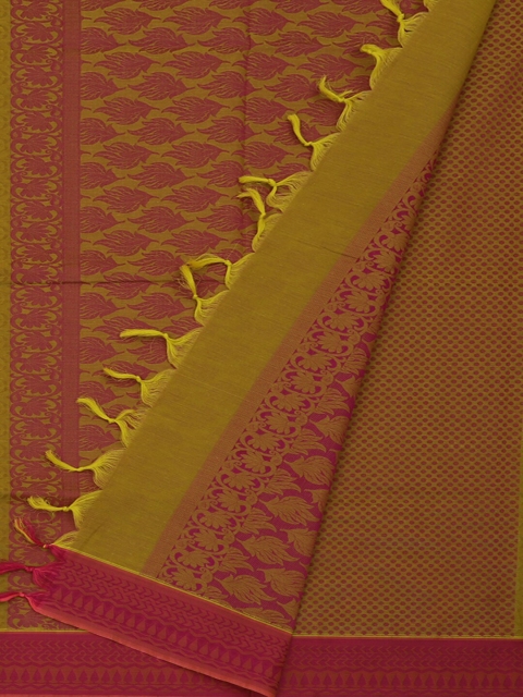 

Pothys Olive Green & Red Pure Cotton Woven Design Saree