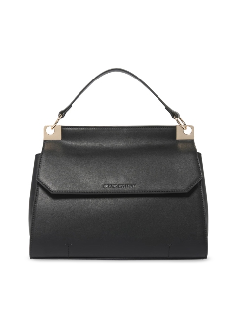 

Forever New Black Solid Handheld Bag