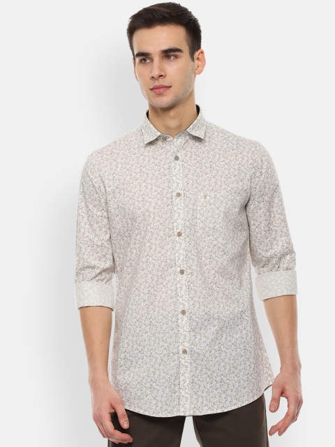 

Van Heusen Sport Men Beige & Black Slim Fit Printed Casual Shirt