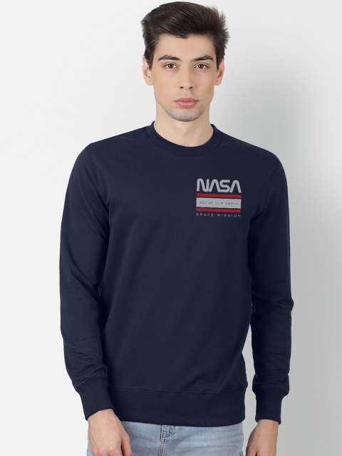 

Free Authority NASA Print Navy Sweatshirt for Men, Navy blue