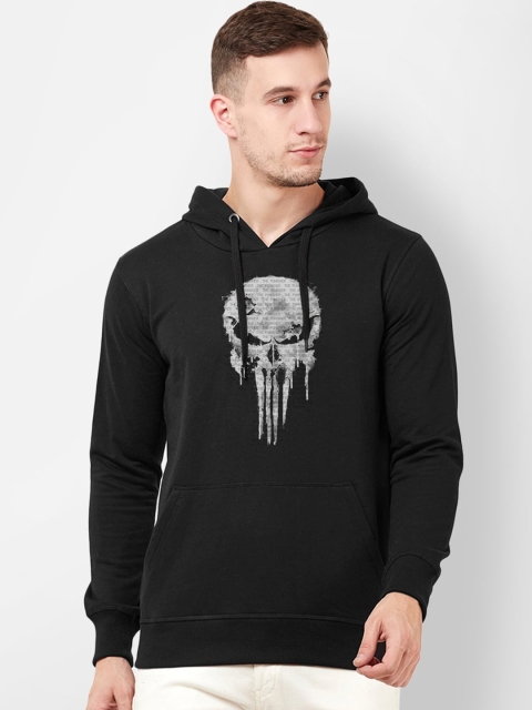 

Free Authority Men Black & Grey Printed Hooded Sweatshirt