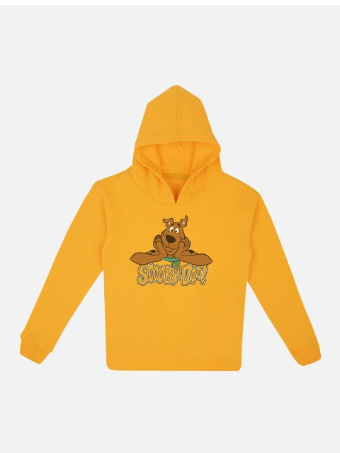 

Kids Ville Boys Yellow & Brown Scooby Doo Printed Hooded Sweatshirt