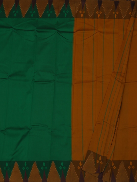 

Pothys Green & Brown Art Silk Colourblocked Saree