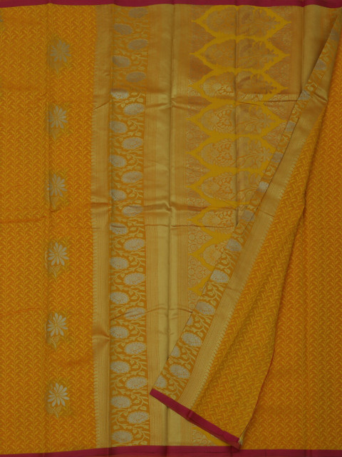 

Pothys Mustard Yellow Woven Design Art Silk Saree