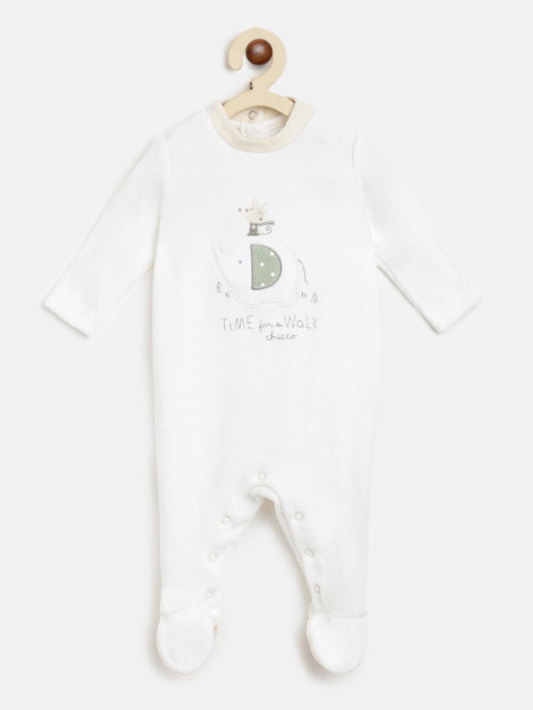 

Chicco Infant Kids White Embroidered Sleepsuit Bib & Hat Gift Box