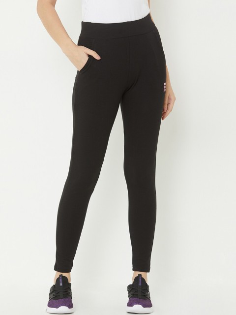 

Sweet Dreams Women Black Solid Slim-Fit Track Pants