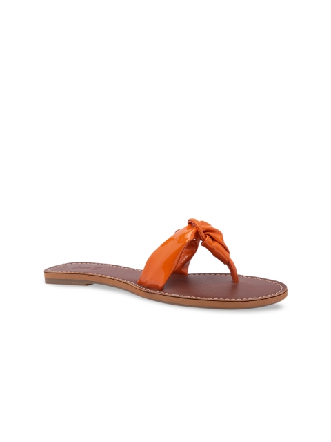 

Inc 5 Women Orange Solid Open Toe Flats