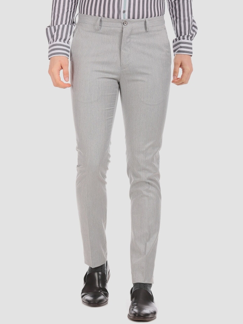 

Arrow Men Grey Regular Fit Solid Formal Trousers