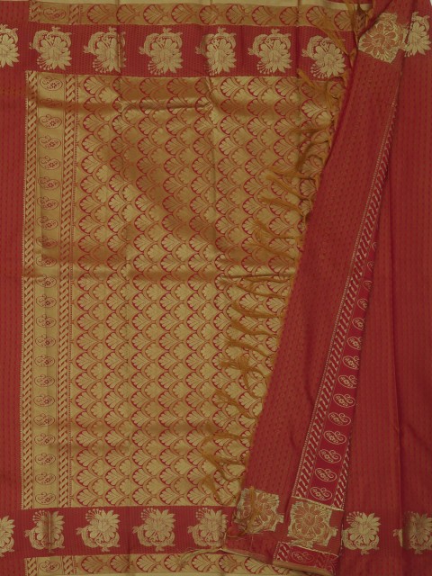 

Pothys Pink & Gold-Toned Art Silk Woven Design Saree