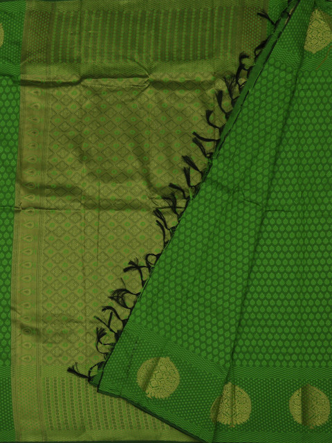 

Pothys Green & Gold-Toned Art Silk Woven Design Saree