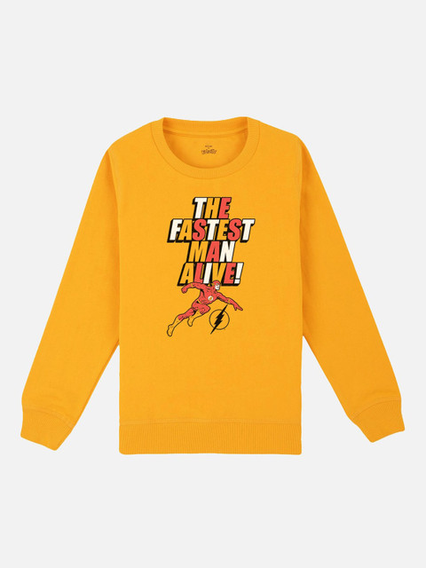 

Kids Ville Boys Yellow & Red Flash Printed Sweatshirt