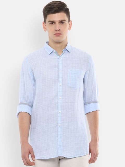 

Van Heusen Sport Men Blue Slim Fit Checked Casual Shirt