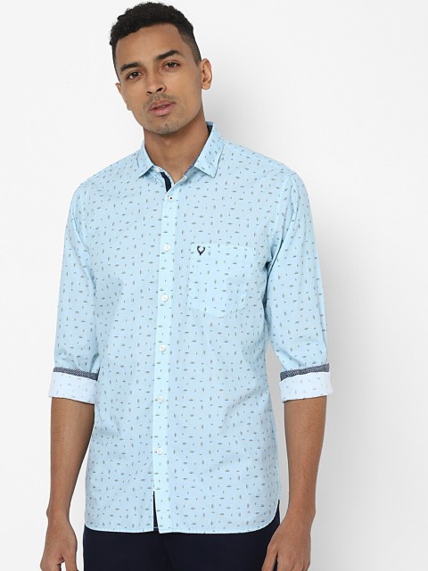 

Allen Solly Men Blue Regular Fit Printed Casual Shirt