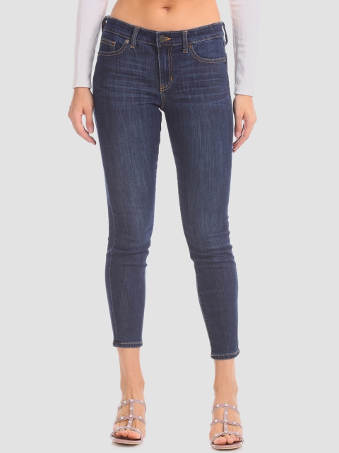 

GAP Women Blue Dark Wash Cropped Skimmer Jeans