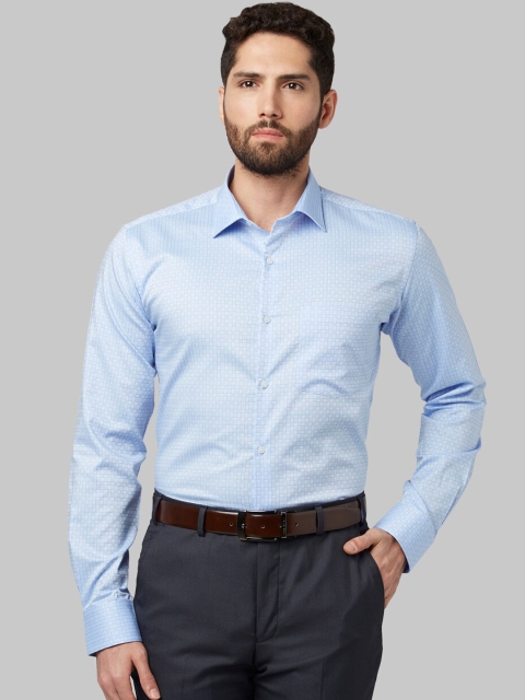 

Park Avenue Men Blue Slim Fit Checked Formal Shirt