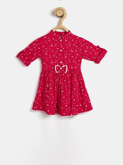 

Bella Moda Girls Red Printed Fit and Flare Dress
