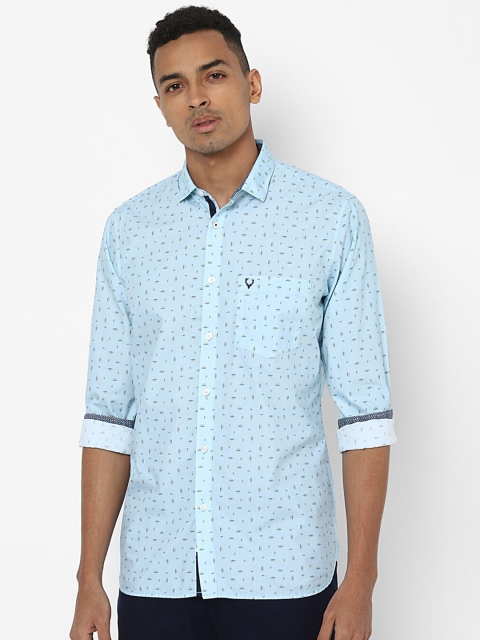 

Allen Solly Men Blue Regular Fit Printed Casual Shirt