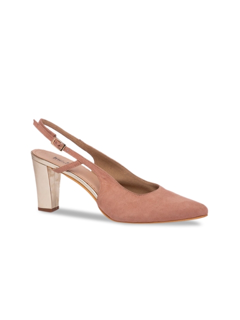 

Inc 5 Women Peach-Coloured Solid Mules