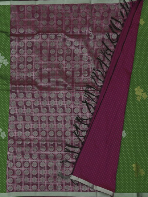 

Pothys Green & Magenta Art Silk Floral Print Saree