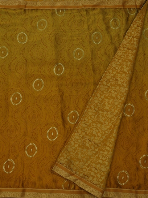 

Pothys Mustard Yellow Printed Poly Georgette Saree