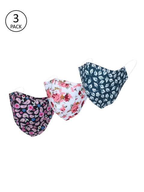 

Alvaro Castagnino Unisex 3 Pcs Reusable Outdoor 3-Ply Cloth Masks, Multi
