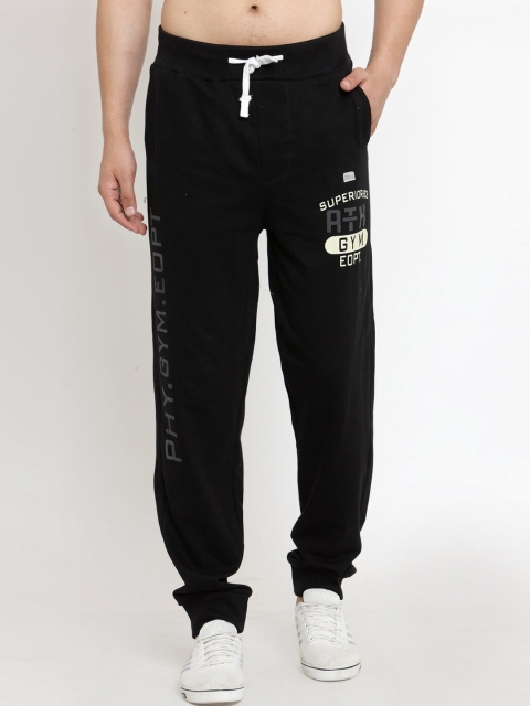 

JAINISH Men Black Printed Slim Fit Joggers