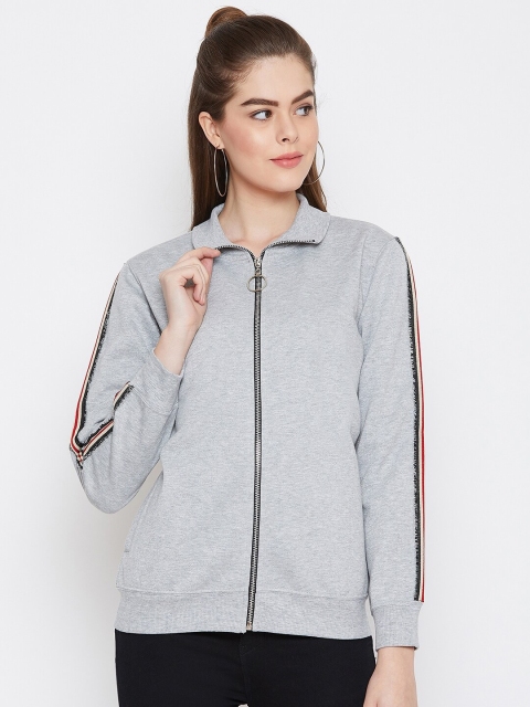 

Austin wood Women Grey Solid Sweatshirt