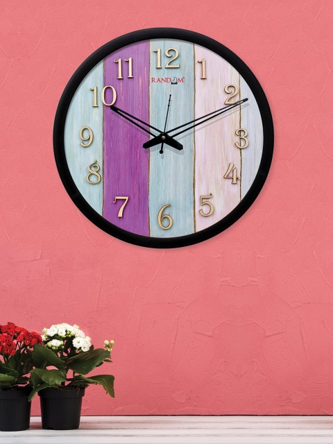 

RANDOM Multicoloured Round Printed 30.5 cm Analogue Wall Clock, Multi